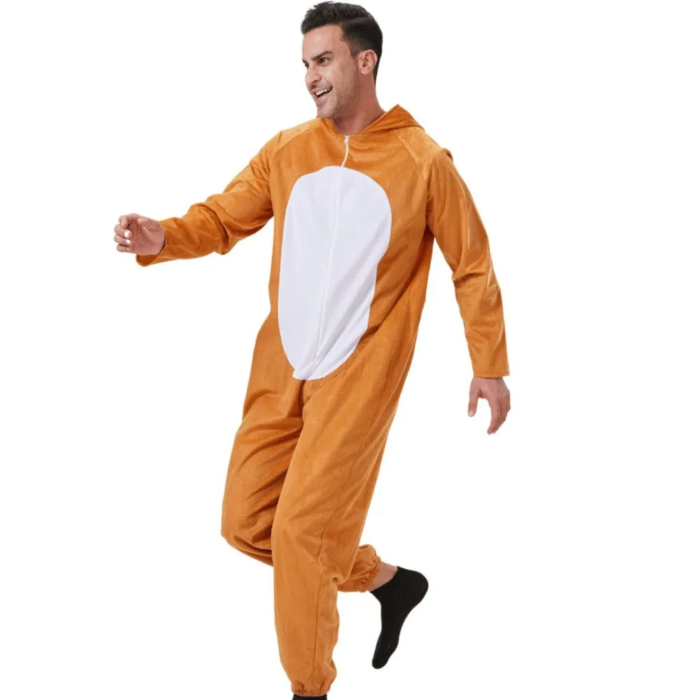 New Christmas Elk One-piece Suit Couple Men and Women Funny Party Stage Props Bar One-piece Pajamas Adult Onesie Sb5b6dc940fa44917bb650bc1c130e12bK