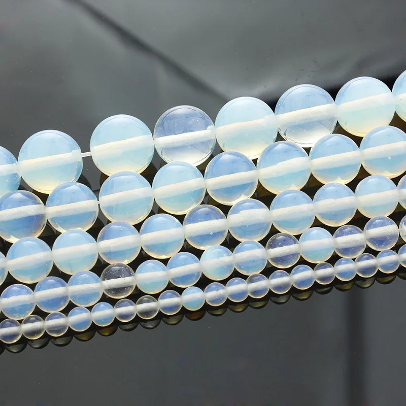 

1Strands 15"(37~38cm) Round Natural Opal Stone Rock 4mm 6mm 8mm 10mm 12mm 14mm 16/18mm Beads Lot for Jewelry Making DIY Bracelet