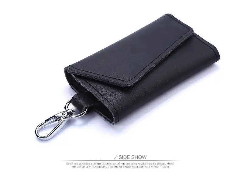 Genuine Leather Keychain Men Women Key Holder Organizer Pouch Cow Split Car Key Wallet Housekeeper Key Case Mini Card Bag A-001