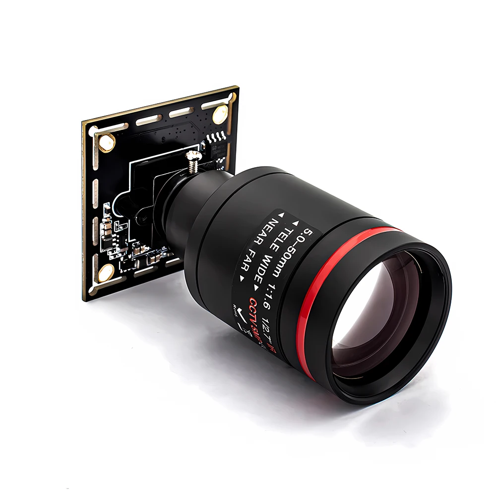 1080P 90FPS USB Camera Module Global Shutter 5-50mm M12 Lens Zoom Plug Play for