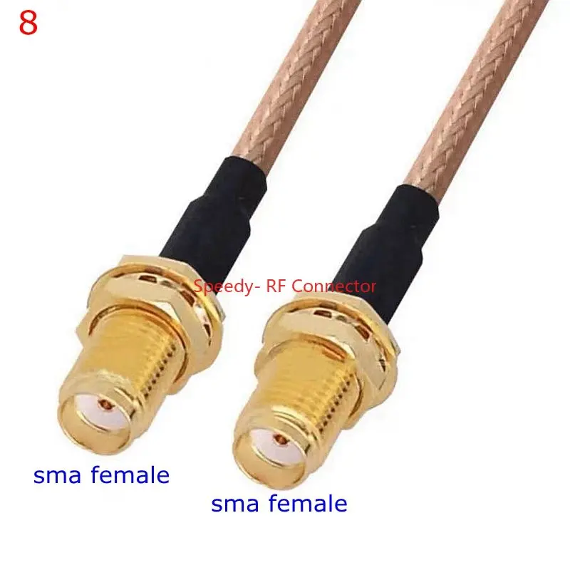 thumbnail image 1 of Kit de conector RG316 SMA a SMA macho hembra, conector RPSMA macho hembra a SMA, para cable de extensión de puente de coleta RG-316 de baja pérdida, 1 of 5