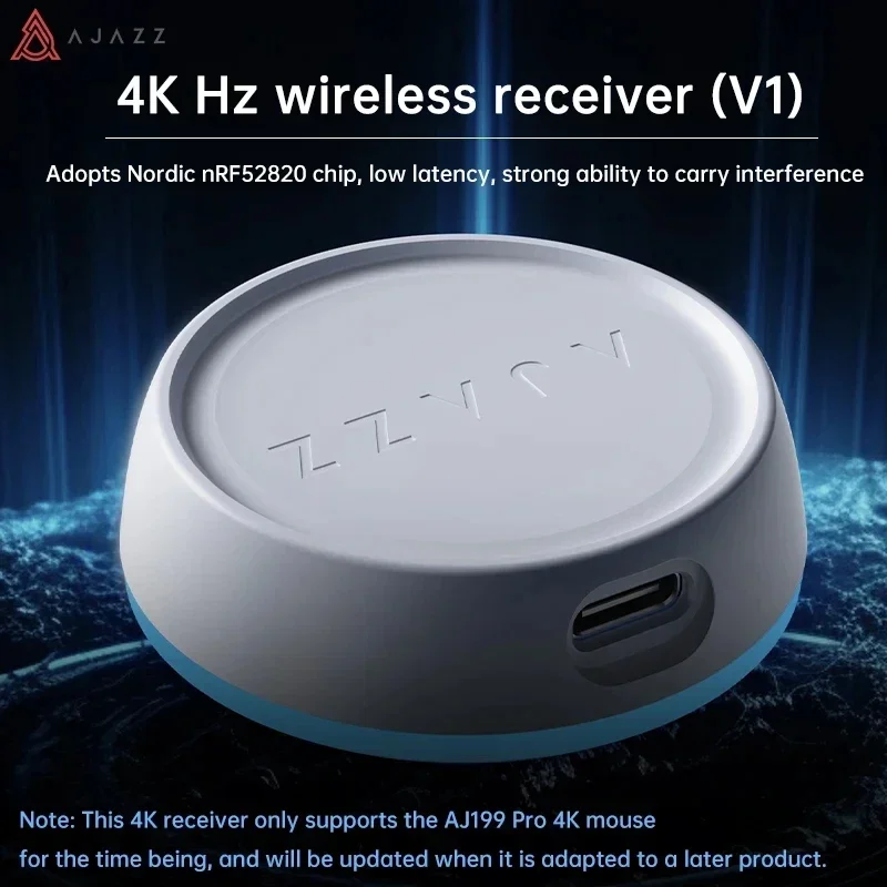 Ajazz Aj199pro 무선 라이트 무게추 게임용 마우스, 4k 무선 마우스, Paw3395, 3 가지 모드, 유선, Bt 5.0, 2.4ghz, 26000dpi, 최대 6 버튼, 신제품