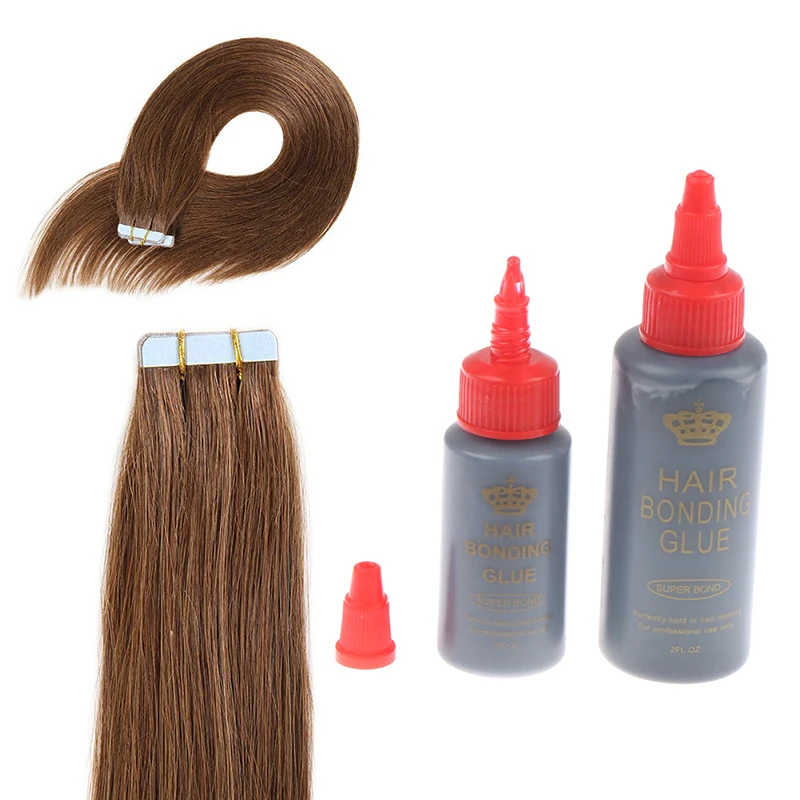 Professional 1oz/2oz Black Weft Hair Weaving Bond Hair Extension Bonding Glue hair extension tool