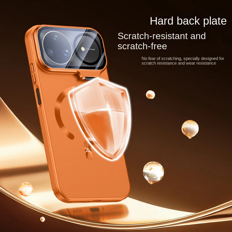 Scratch-Resistant Back Plate with Invisible Camera Holder and Magsafe Ring Protective Case