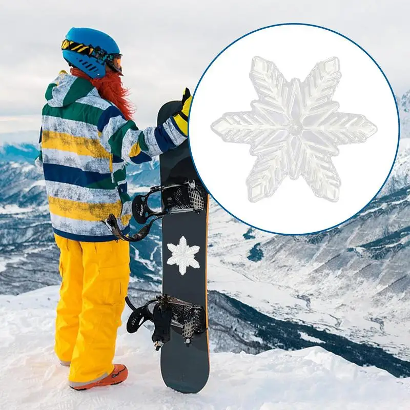 Snowboarding Stomp Pads Snowflake Shape Stomp Mat Stomp Pad Enhanced Grip Snowboarding Stomp Pads Portable 3D Raised Design For 3