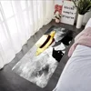 One P-Piece Cartoon Floor Mat Graphic Printed Flannel Doormats for Bathroom Kitchen Entrance Carpet Home Decor 5