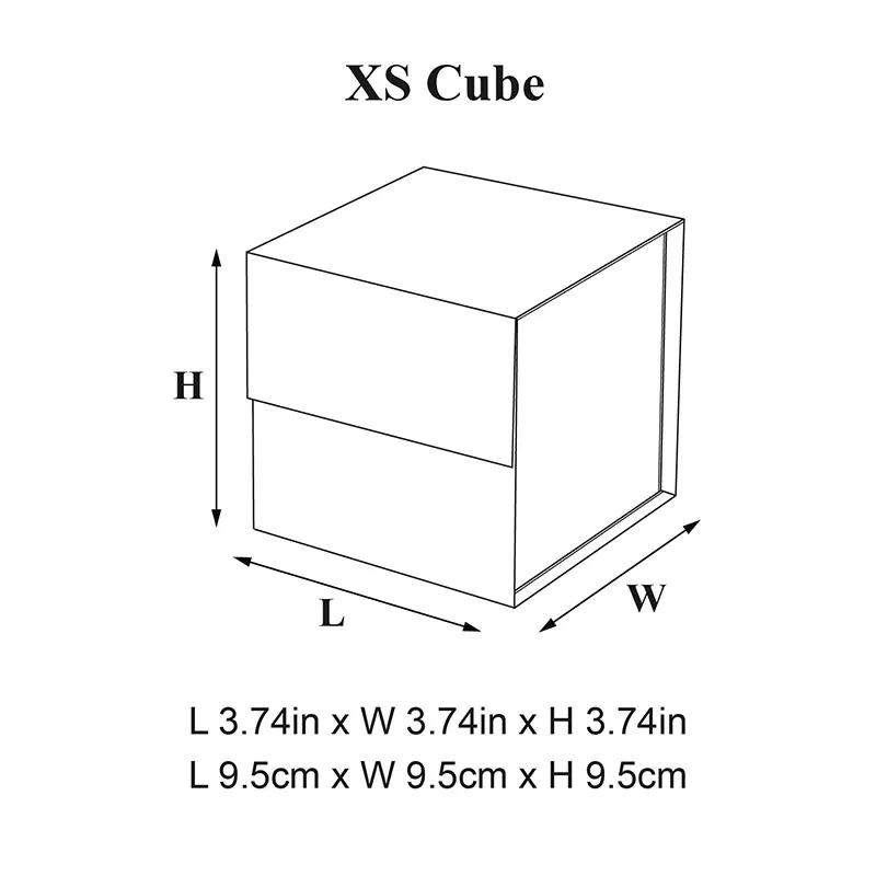 지오토박스 9.5x9.5x9.5cm | 8.6x8.6x8.9cm XS 큐브 크기 자석 마감 접이식 선물 상자 선물용 포장