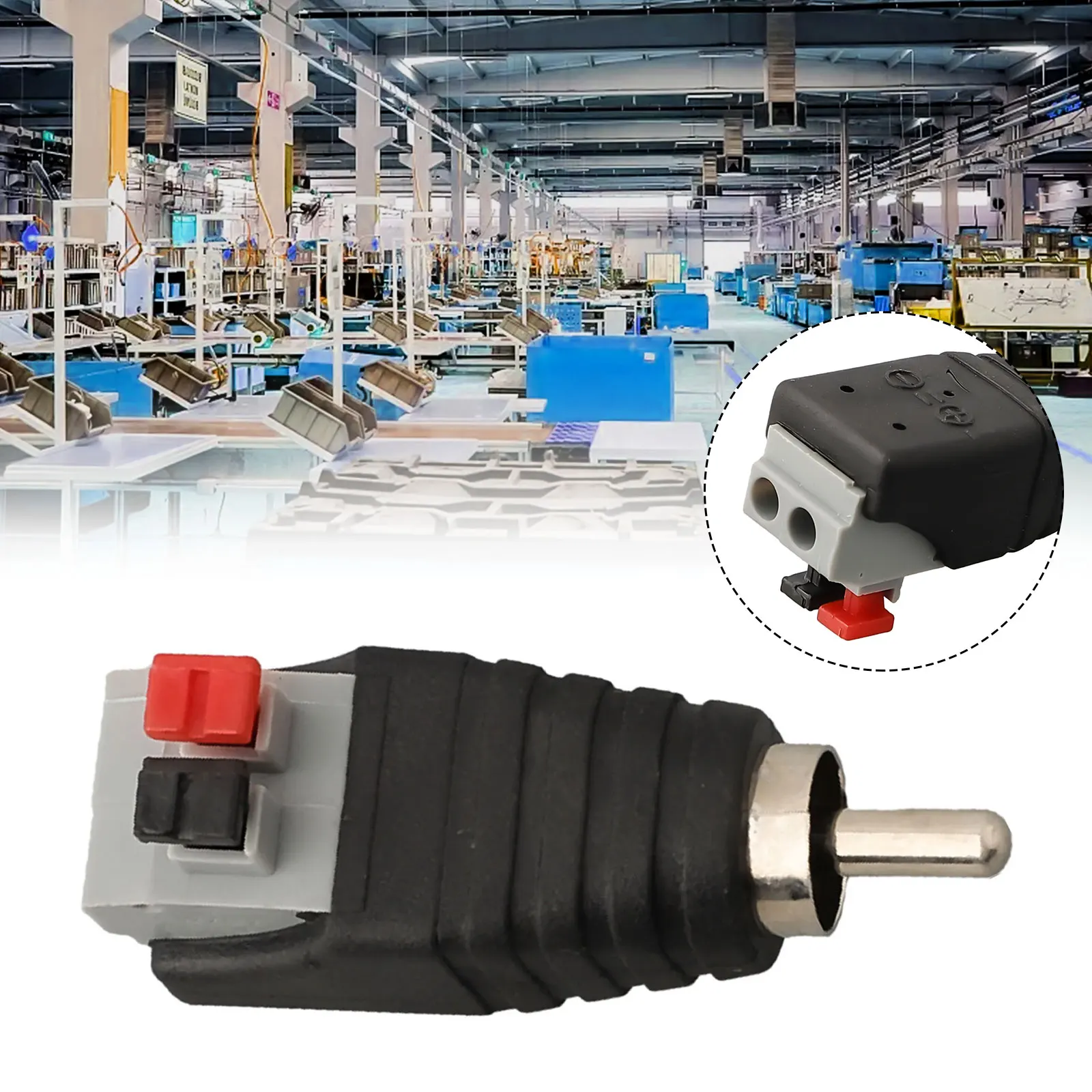 

Professional AV Cable Connector Male And Female RCA Connectors Time Saving Installation Suitable For Security And LED Lights