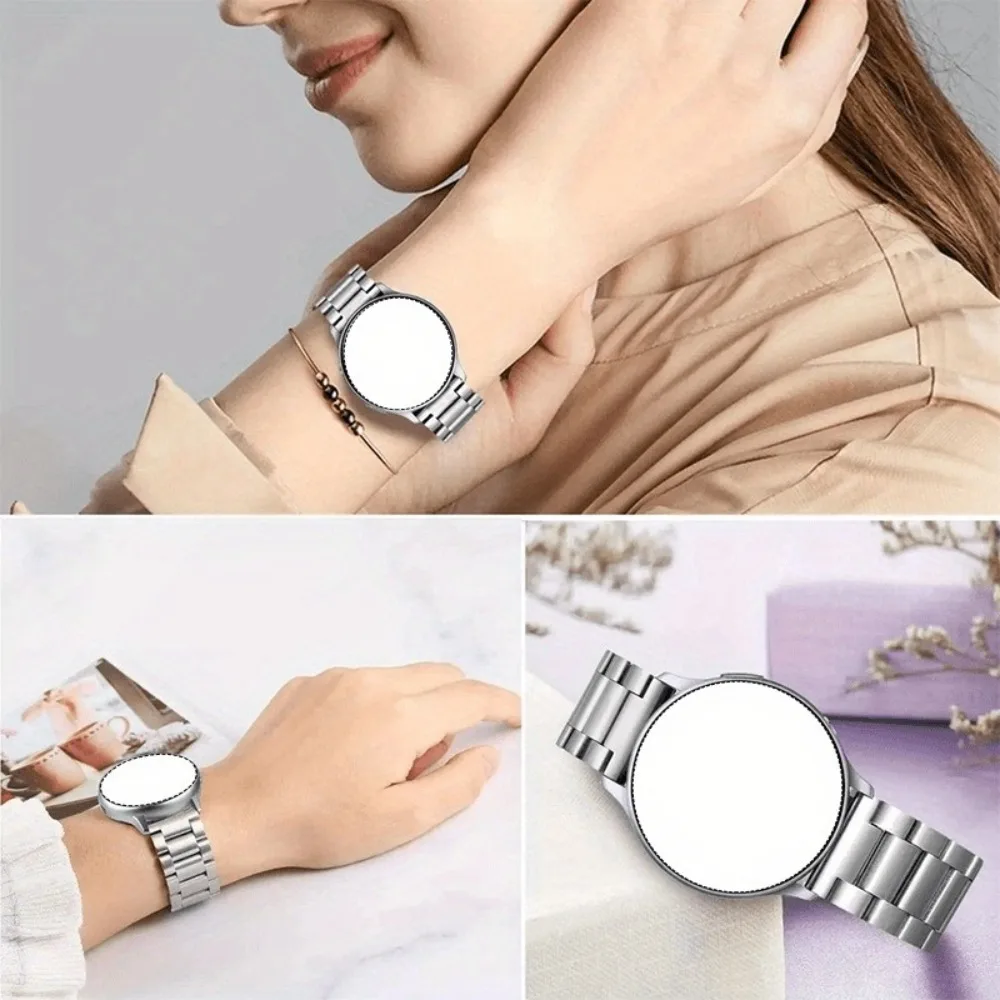 Premium Stainless Steel Watch Band with Tempered Glass Case Cover - Universal 44mm/40mm Replacement Strap