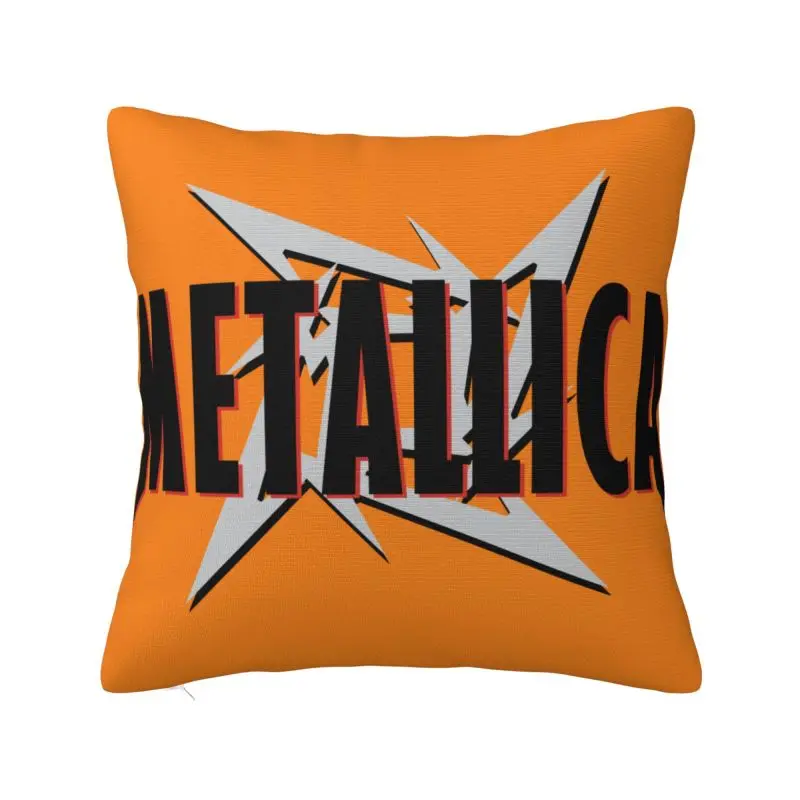 

Rock Music Heavy Metal Metallicas Cushion Covers 40x40cm Polyester Throw Pillow for Car Square Pillowcase Living Room Decoration