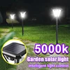 5000K Solar Pathway Garden Decor Lights Outdoor With Motion Sensor IP65 Waterproof Solar Lamp Patio Yard Lawn Sunlight Wall Lamp 1
