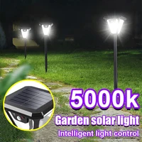 5000K Solar Pathway Garden Decor Lights Outdoor With Motion Sensor IP65 Waterproof Solar Lamp Patio Yard Lawn Sunlight Wall Lamp 1