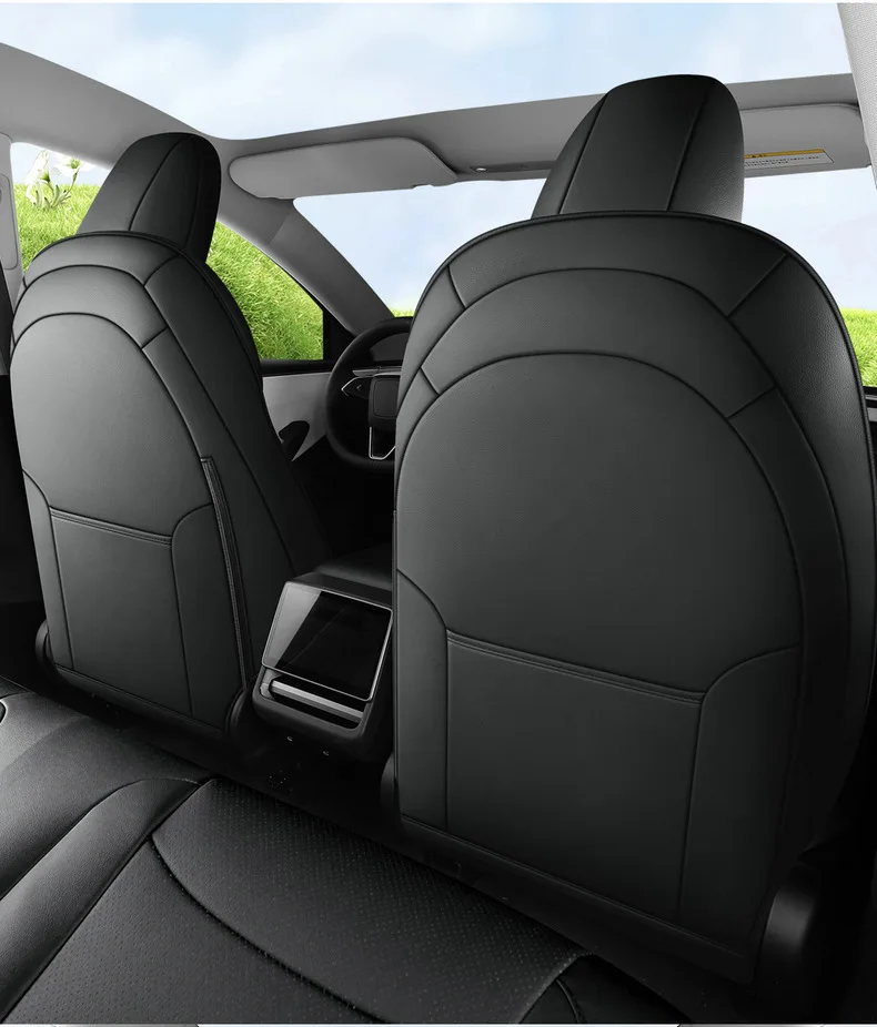 Full Set Seat Covers For Tesla Model Y Juniper 2025 Leather Breathable comfortab