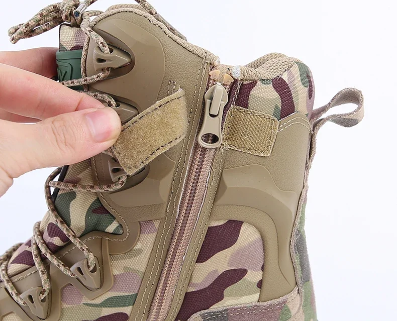 Outdoor Desert Hunting Camo scarpa da trekking traspirante primavera autunno uomo caccia arrampicata stivali da allenamento tattici antiusura in pelle