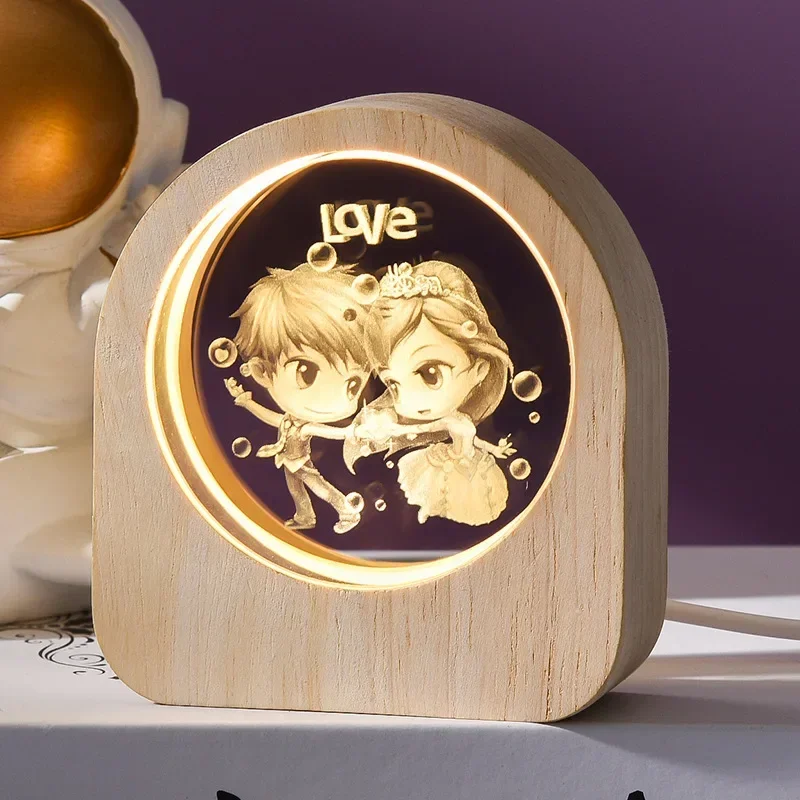 Engraved 3D Crystal Glass Solar System Desktop Decoration Gift