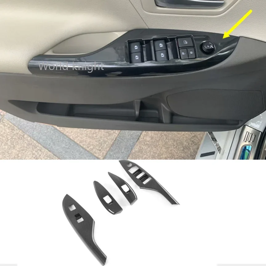 

Fit For Toyota Sienna 2015 2016 2017 2018 2019 2020 Accessories Carbon fiber color Door Handle Bowl Frame Decorator Cover