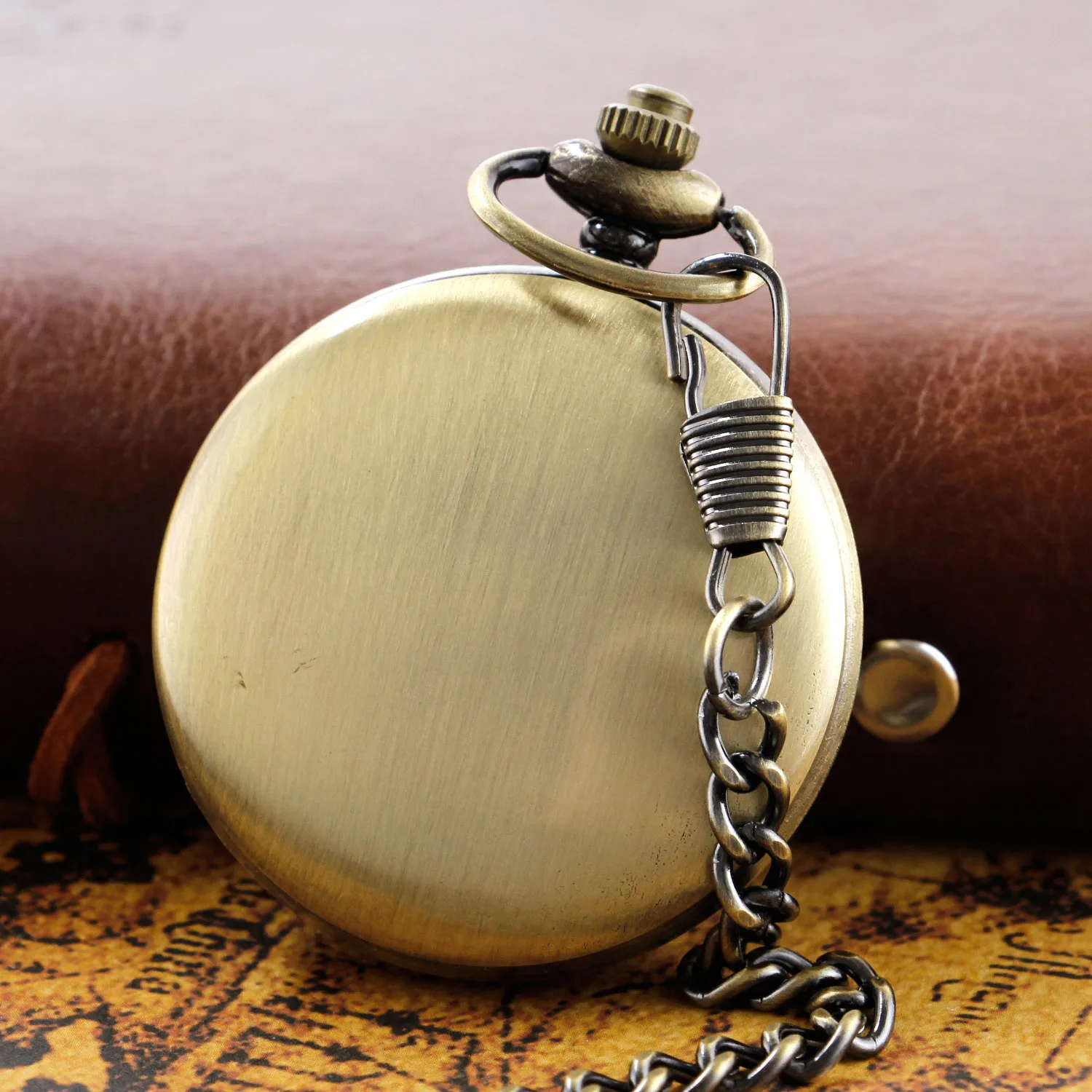 

Bronze Vintage Quartz Pocket Watch All Hunter Steampunk Necklace Chain Clock Mens Women Popular Exquisite Gift reloj hombre