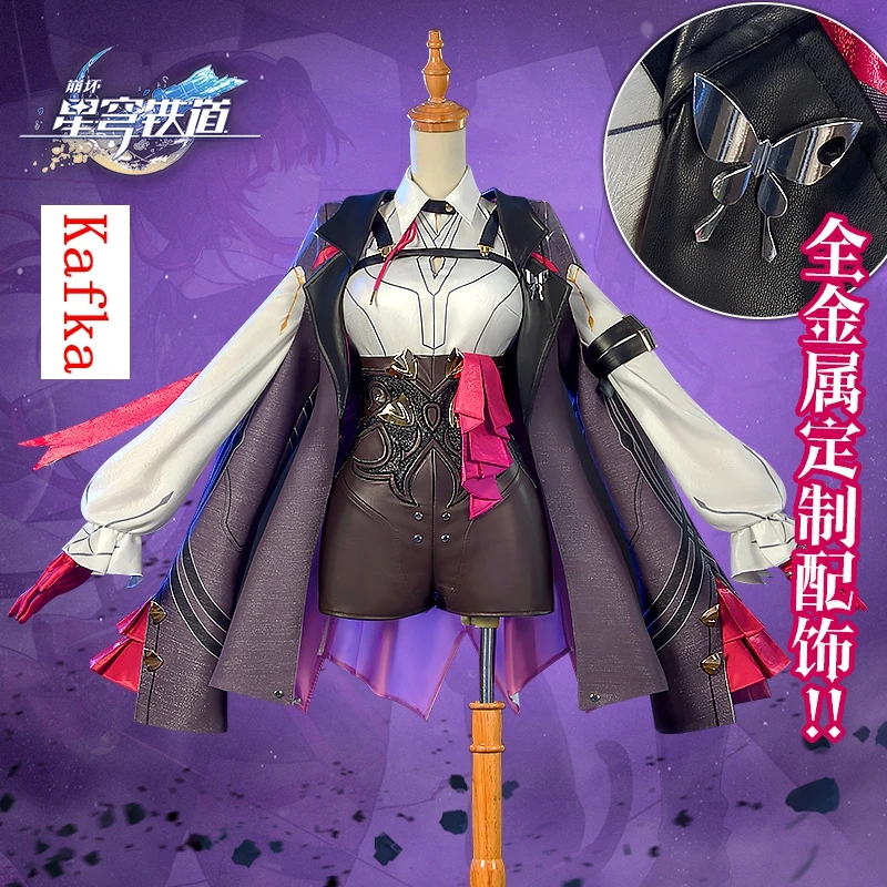 

New Game Honkai Star Rail Anime Surrounding Kafka Halloween Cosplay Mature Goddess Divination Model Daily Sexy Suit