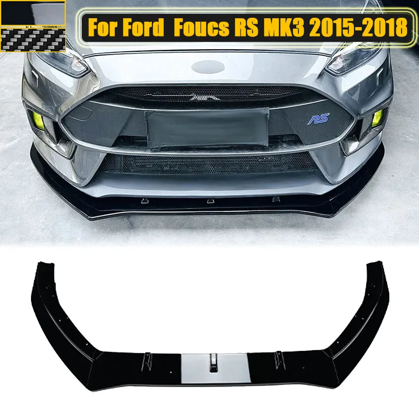

Диффузор для переднего бампера Ford Foucs RS MK3 2015-2018, защитный сплиттер для переднего нижнего бампера, декоративная крышка спойлера, автомобильные аксессуары
