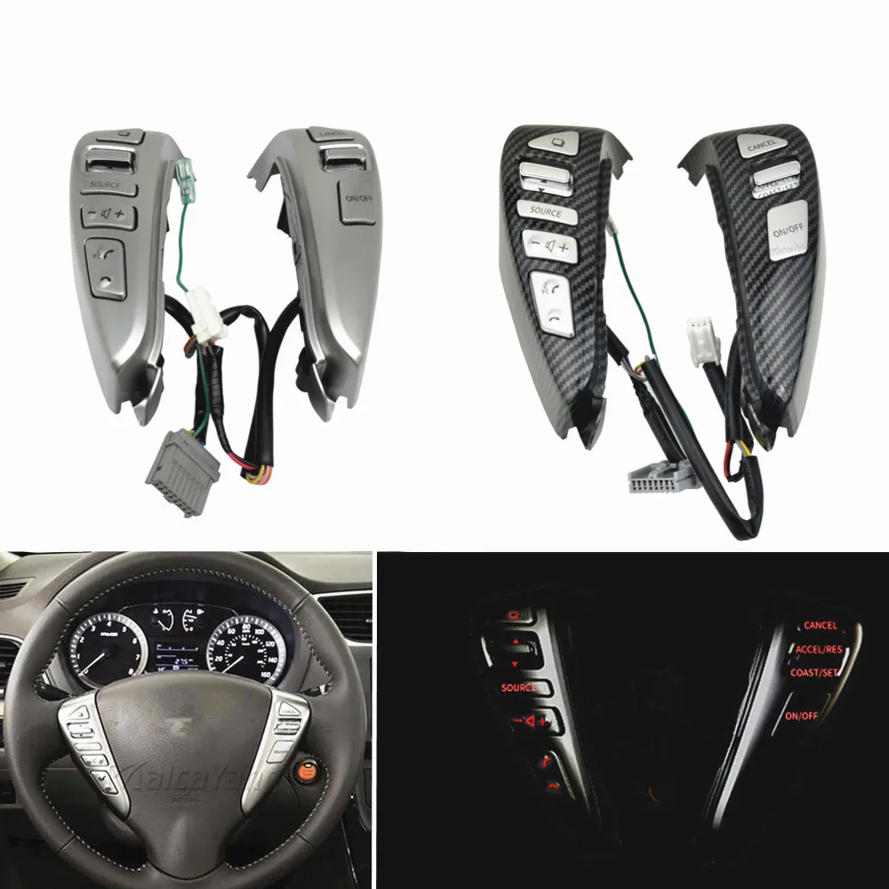 

Car Styling Steering Wheel Cruise Control Bluetooth Switches Kit 25550-3DA6A For Nissan Sylphy 2012-2014 For LIVINA 2013-2015
