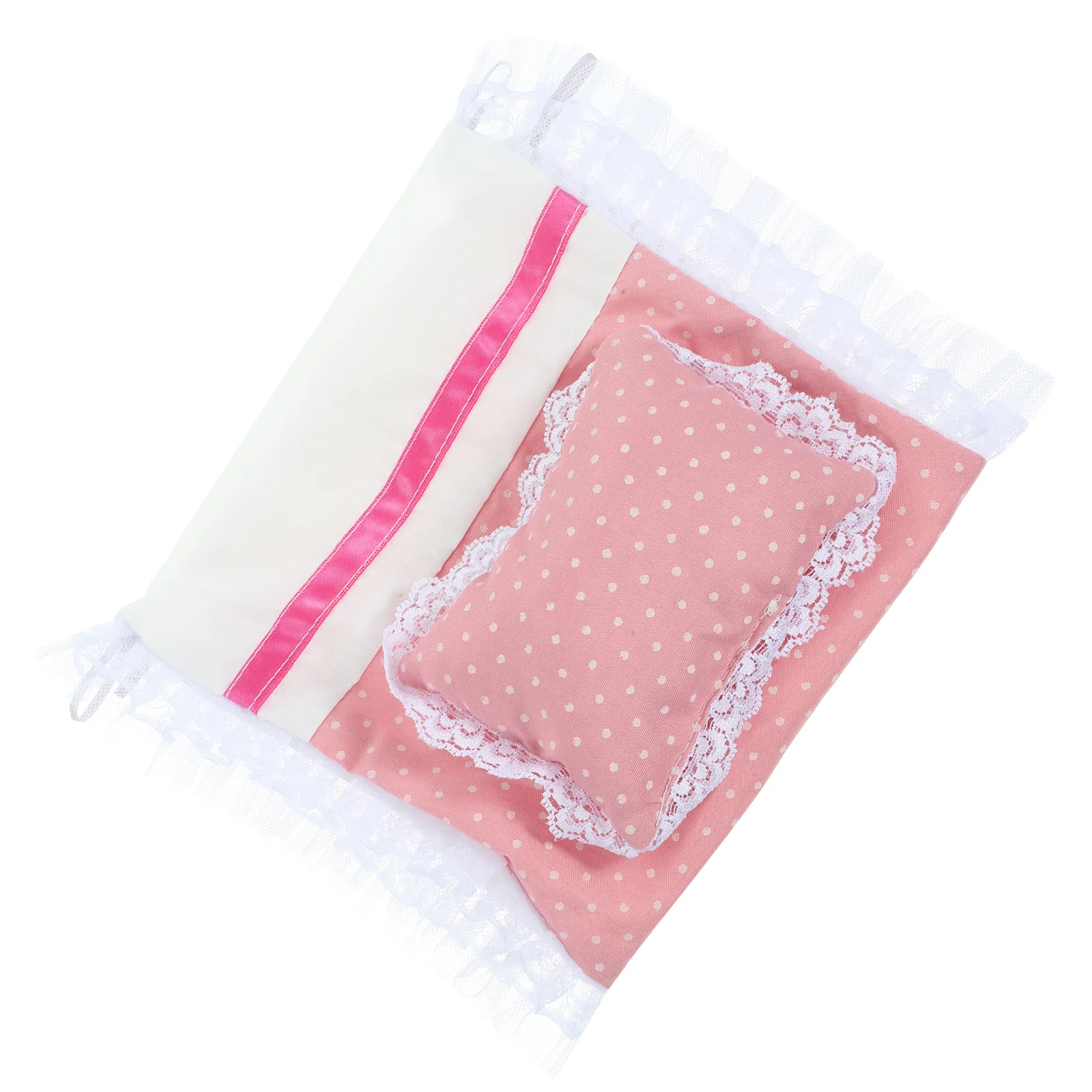 

Doll Bedding Dollhouse Bedding Set Comforter Pillows Miniature Bedsheet Mini House Bedding Realistic Bedroom