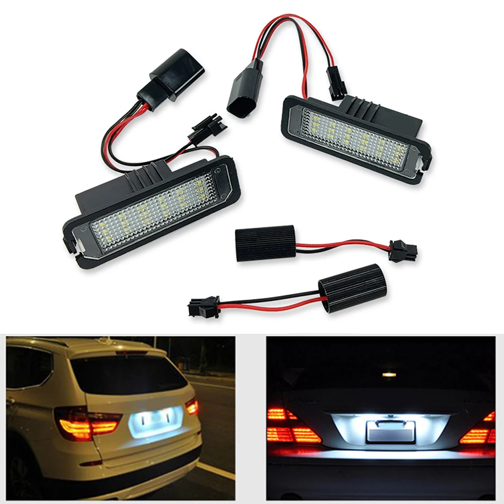 

2pcs LED Licence Number Plate Light Error Free 6000K,12V 3D0943021A For Passat For Golf VI For Skoda For SEAT For Leon Taillight