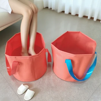 Folding Bucket Waterproof Portable Travel Collapsible Foot Basin Foot Bath Tub Outdoor Water Sink Beach Sand Storage Bucket
