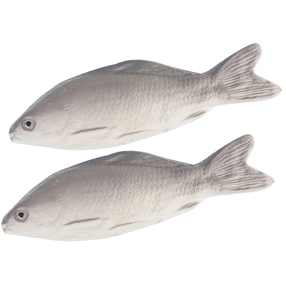 

2 Pcs Simulation Fish Model Desktop Decoration Fake Animal Figurine Artificial Figures Figurines Lifelike