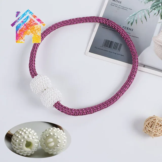 1 Piece of New Pearl Buckle Curtain Clip Curtain Frame Lace Buckle Clip Hanging Ball Buckle Lace Curtain Accessories Home Decora 1 Pcs Purple