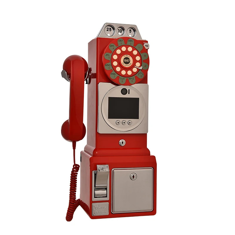 wedding party 32G  audio video guest book phone  Retro style retro phone booth  message recording video audio guest book phon view 6