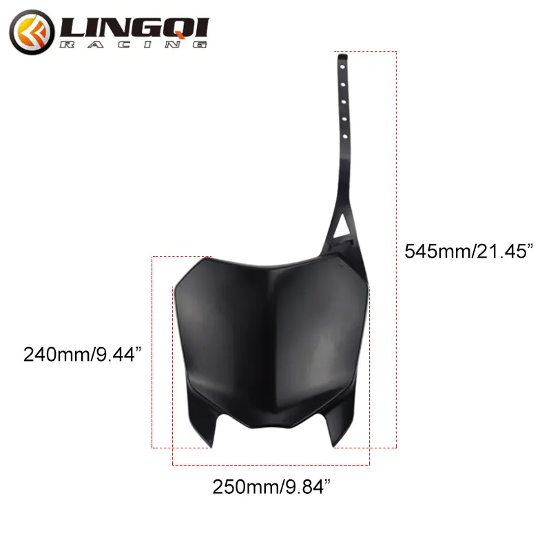 LING QI Pit Dirt Bike Front Number Plate Motorcycle CRF 110 Fairing Mask Plastic Body Cover Universal for CRF110 125 Parts