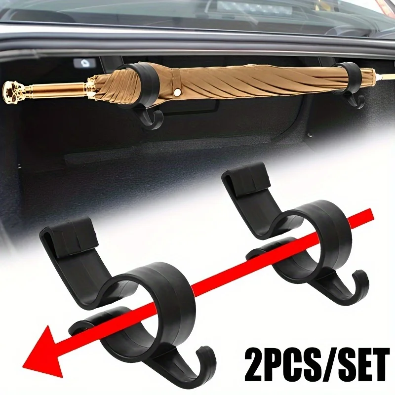 Umbrella Hooks 2 Pcs Car Trunk Hook Universal Rear Seat Storage Manager Multi-Function Car Interior Accessories
