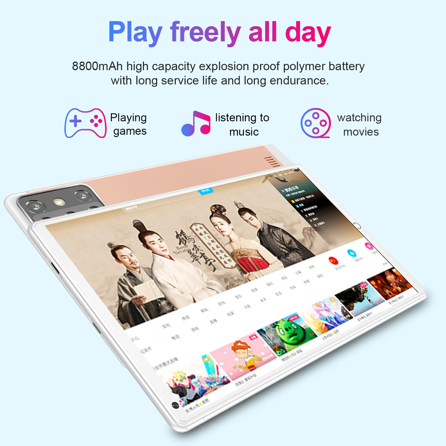 4G LTE 12GB 640GB Google Play Computer Global Version Laptop Dual SIM Notebook 5G Tablet Android Pad Air WPS Office 7800mAh newest android tablet