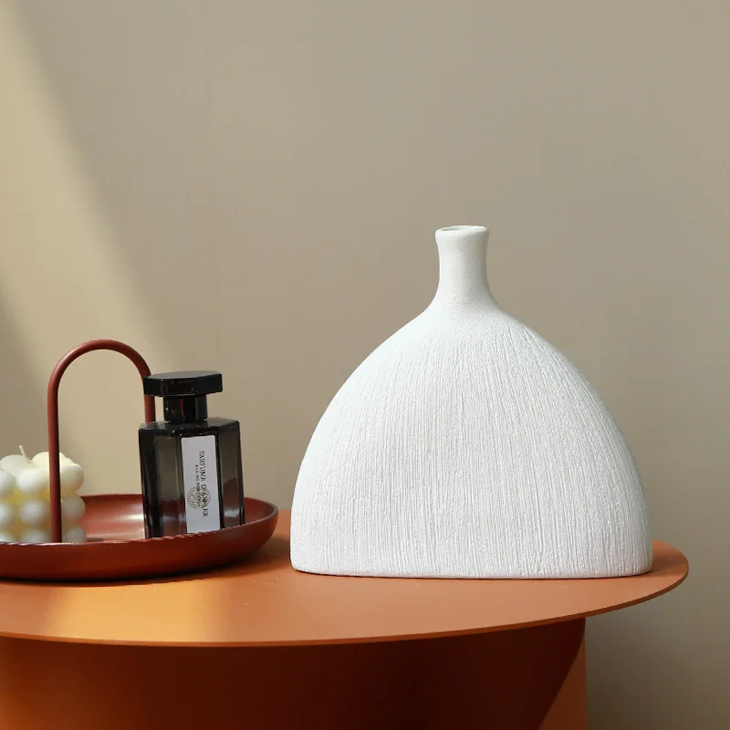 Chinese Style Ceramic Mountain Shape Vase, Creative Home Dining Table Living Room Bedroom Office Decor Flower Arrangement, 1Pc