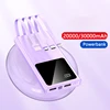 30000mAh Power Bank 66W Super Fast Charging PowerBank for iPhone 16 Samsung Xiaomi Mi Portable Charger Built in Cable Poverbank 5