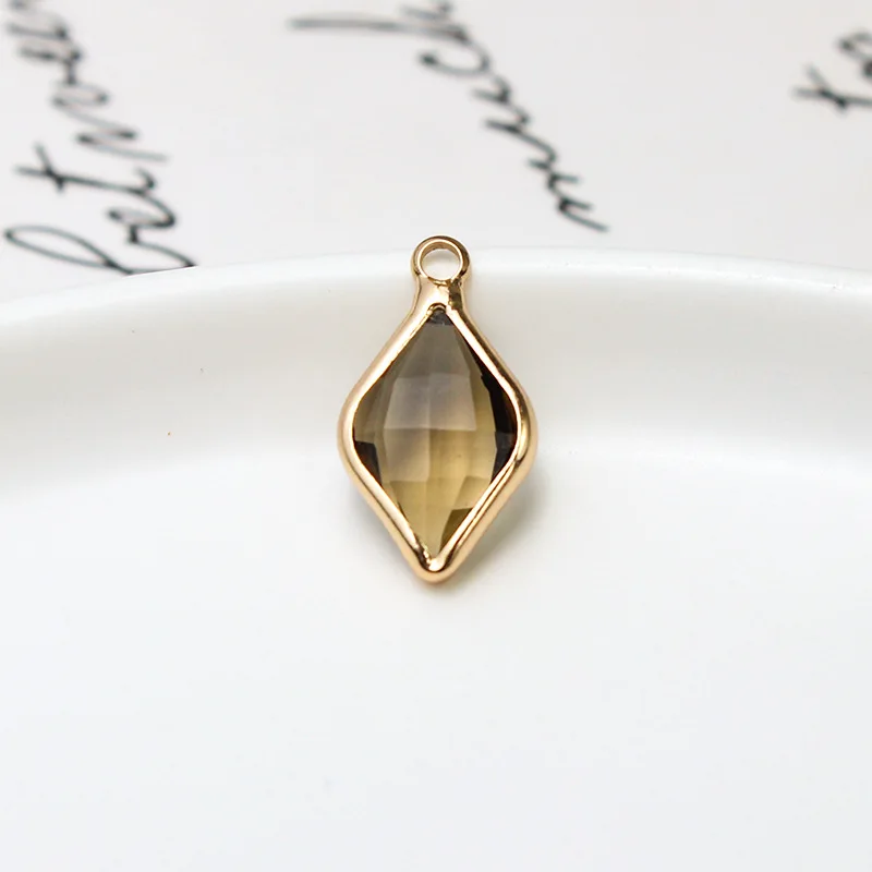 1pcs Diy Jewelry Copper Edging Gold Plated Drop Pendant Necklace Earrings Bracelet Small Accessories Material Handmade Charms