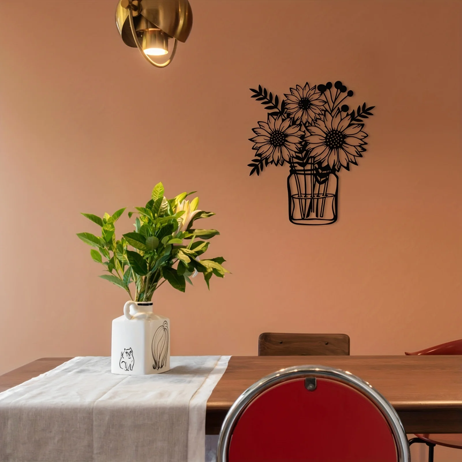 Decorazione Parete Girasole In Metallo - 31cm Per Interni Ed Esterni - Foto 14