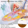 11.2" X 7.9" Wooden Paint Palette with Thumb Hole Wood Oil Paint Palette Artist Pallet for Art Supply 4