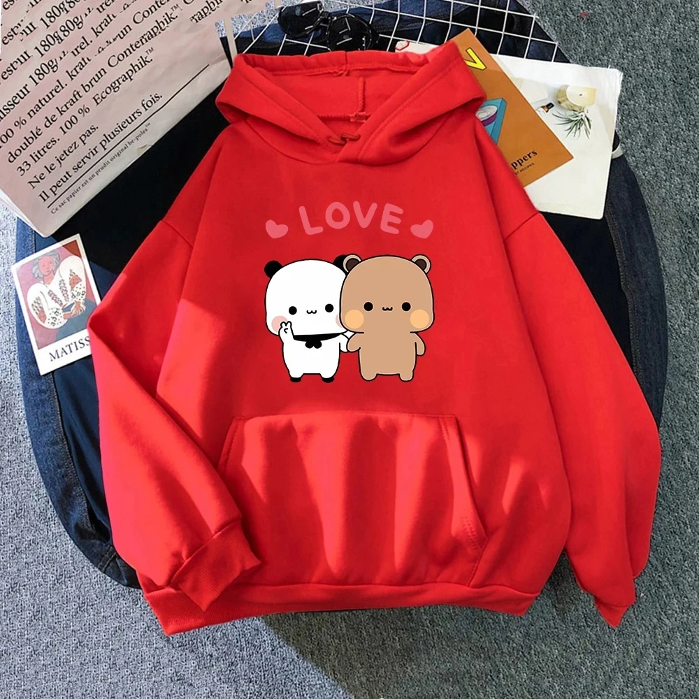 

Bubu And Dudu Kawaii Cartoon Print Men Women Couple Hoodies Plus Size Sweatshirt Harajuku Winter Warm Boy And Girl Pullover