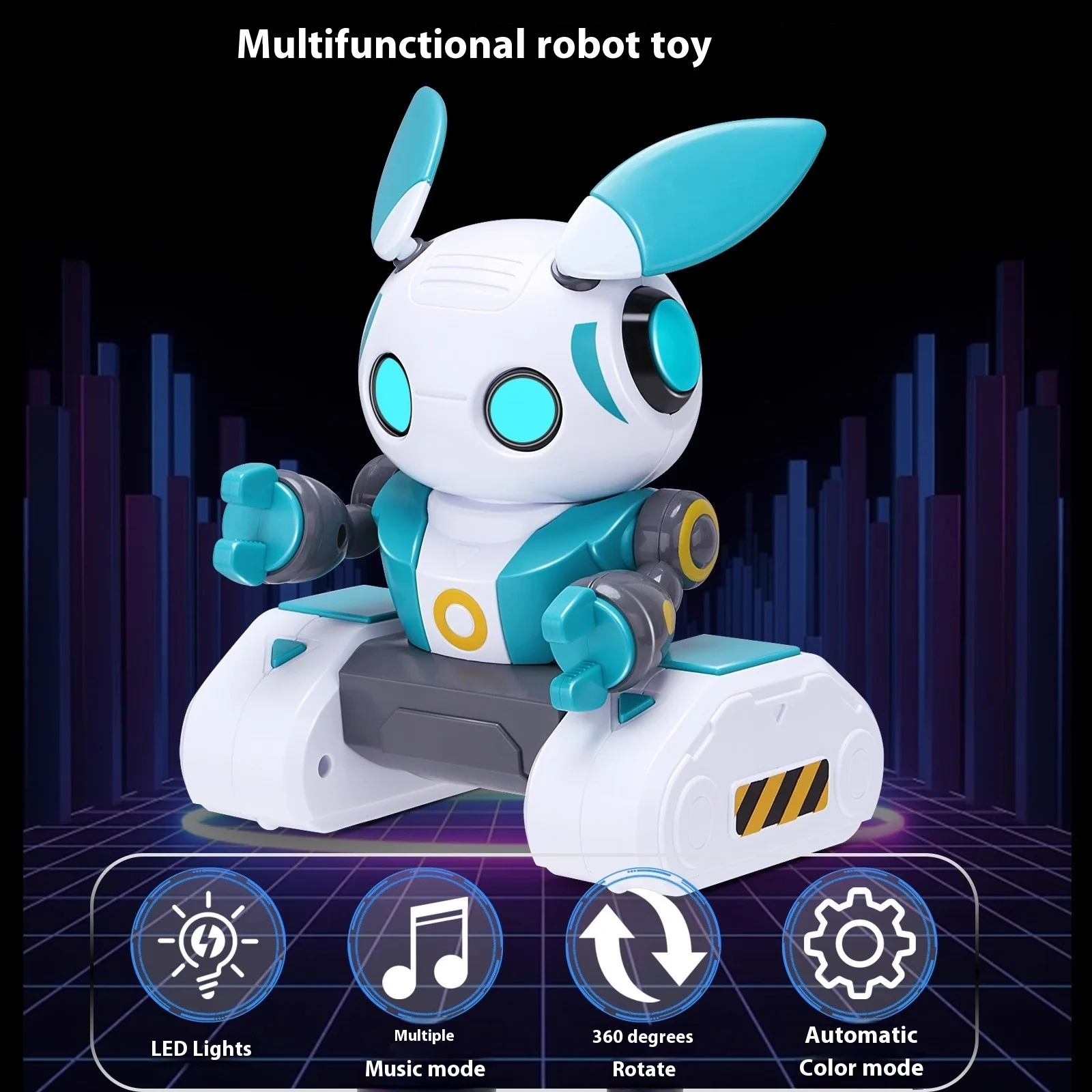 New Kid'S Rc Wall-E Intelligent Robot Rabbit Gesture Sensing Simulation Robot Rabbit Lighting Music Customize Remote Control Toy