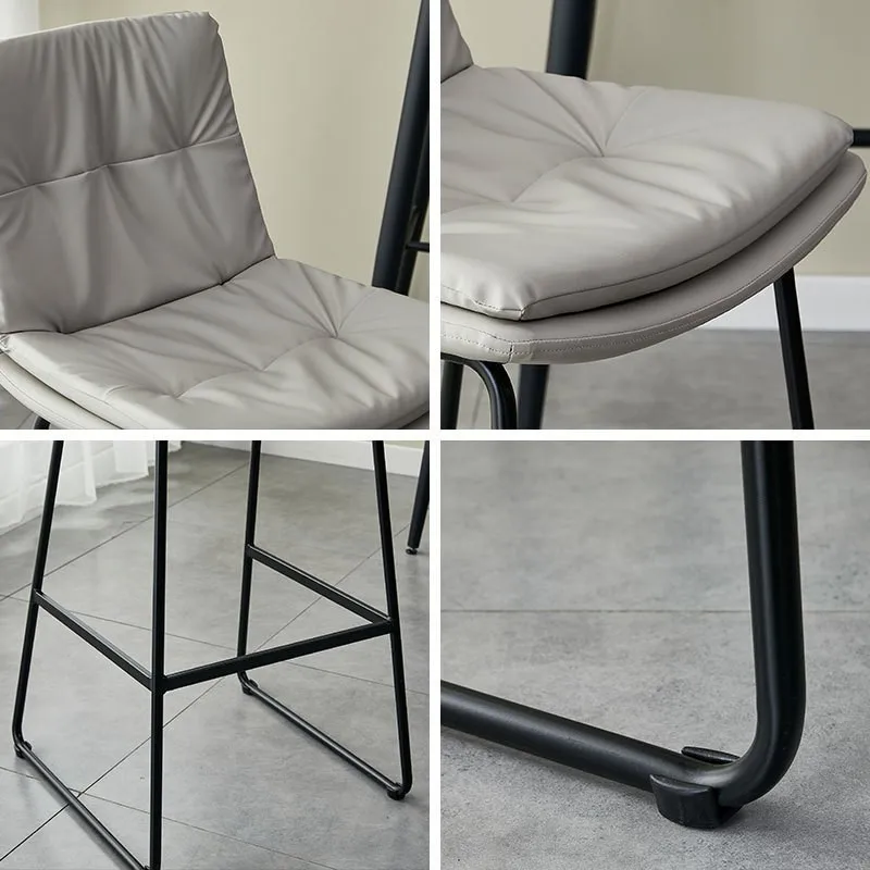 Nordic Luxury Bar Chairs Household High Stools Modern And Minimalist Bar Chairs Backrest Internet Famous Front Desk Chair