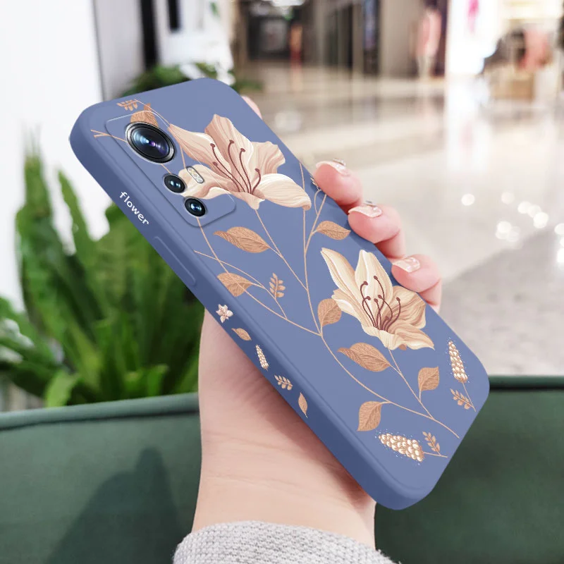 Delicate Blossoms Liquid Silicone Phone Case Cover