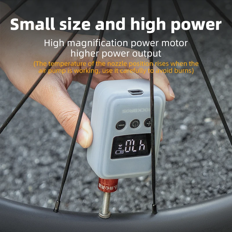 Portable Pocket Bike Electric Air Pump 150 PSI Digital Pressure MINI Fast Rechargeable Compressor Tire Inflator