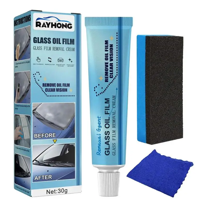 UniversalCarGlassCleaningPasteAutoGlassPolishingGlassOilFilm