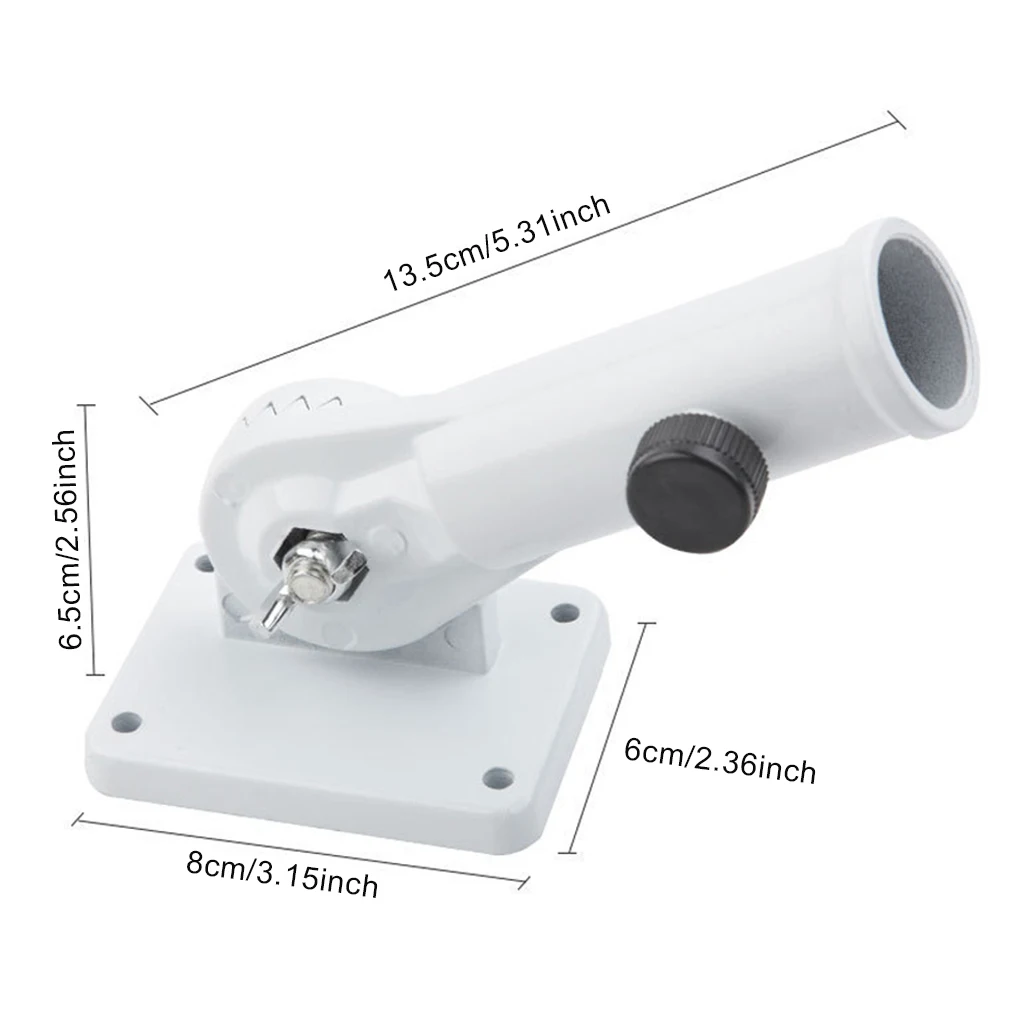 Aluminium Alloy Wall-mounted Flag Pole Holder Heavy Duty Rod Base