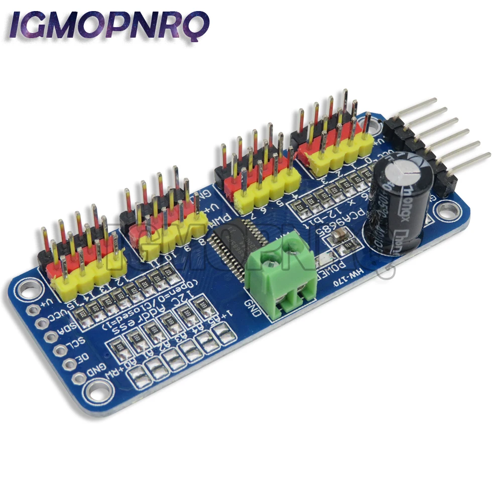 1 Pz Pca9685 Modulo Pwm/ Servo Driver-I2C Interfaccia Raspberry Pi Shield Module Servo Shield 16 Canali 12 Bit