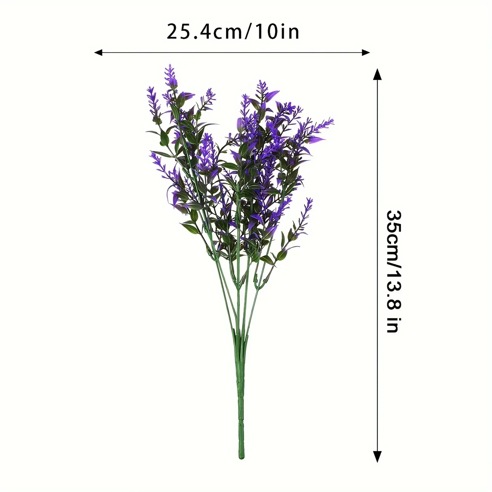 12Pcs Bundles Artificial Lavender Flowers, Outdoor Flowers Uv Resistant Artificial Plants, Fake Shrubs Flowers Greenery Bushes