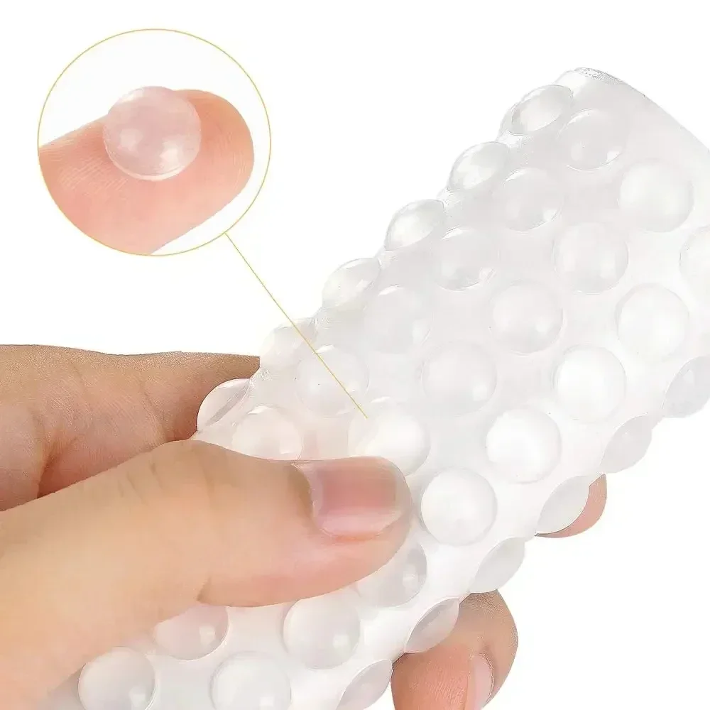 Self-Adhesive Clear Door Stop Rubber Damper Cabinet Bumpers Silicone Furniture Dots Cushion Protective Pads 300/100Pcs silicone furniture pads silicone door stoppers silicone anti slip pads rubber door stoppers