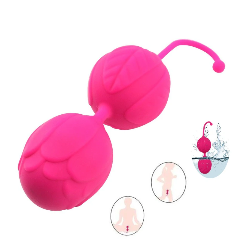 Vagina Balls Rose Shaped Silicone Double Head Adult Female Manual Vaginal Massager Orgasm Women G-point Stimulator Sex Toys