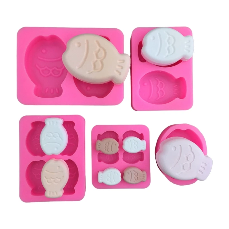 

Y1UB Chocolate Molds Candy Molds Fish Shaped Baking Molds Silicone Fondant Moulds
